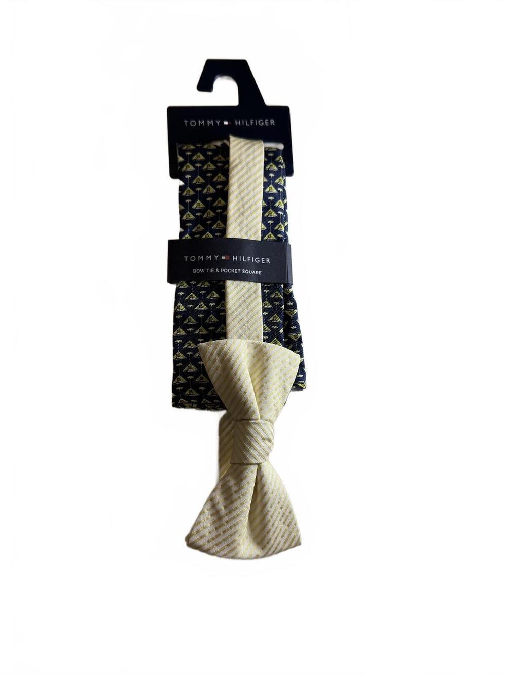Tommy Hilfiger Bow Tie and Pocket Square Set